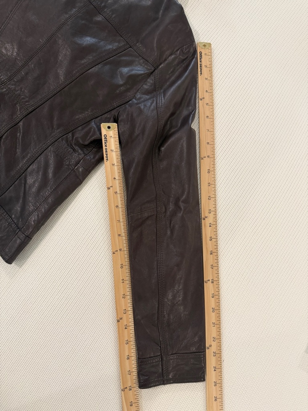Guess Vintage Genuine Leather Jacket Brown - Picture 12 of 12